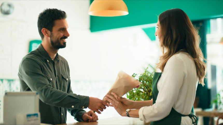 Retaining a customer and earning a referral in a local business
